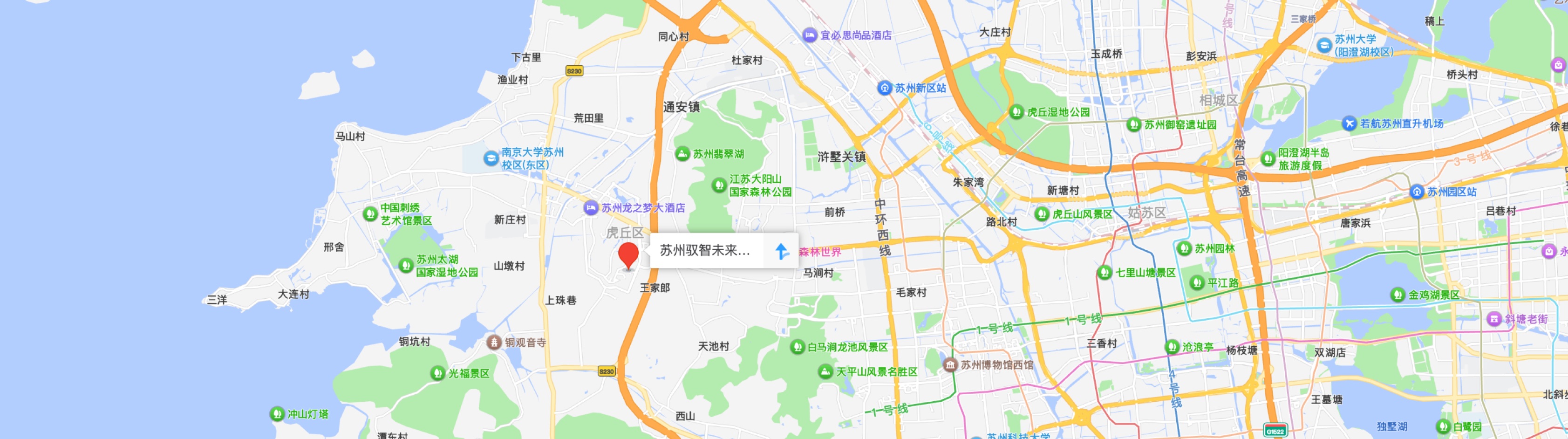Map of Huatuo Road, Suzhou High-tech Zone